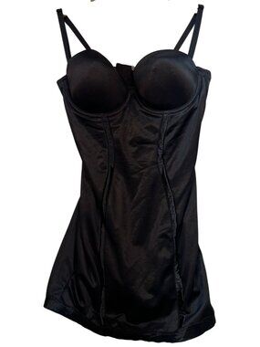 Maidenform Women's Flexees Easy-Up Shapewear Full Slip Stretch Size 38C Black